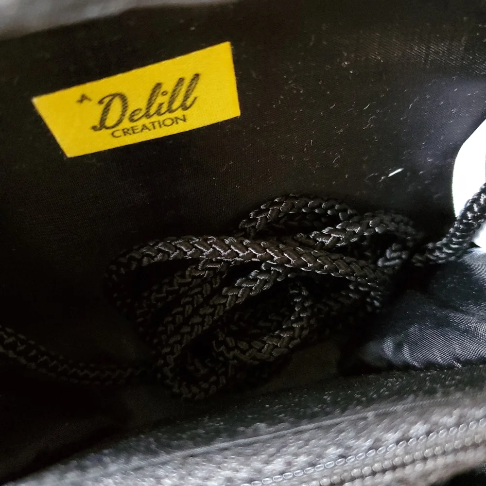 Delill Creation VINTAGE Black Pleated Satin Evening Bag - Picture 9 of 16